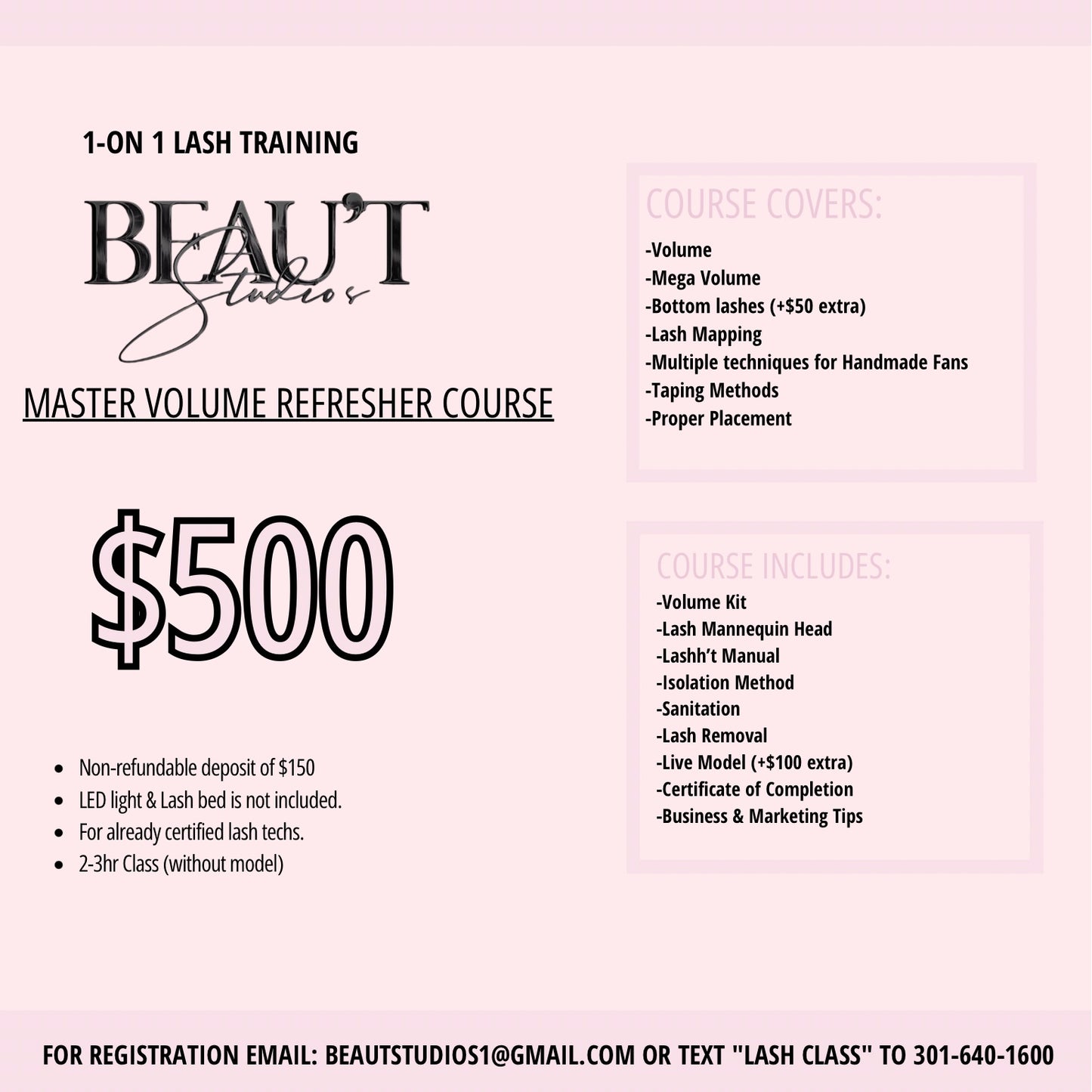 1-on-1 Lash Training