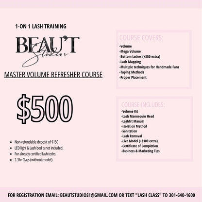 1-on-1 Lash Training